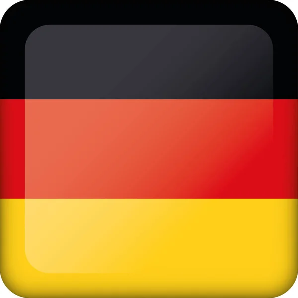 Icono Que Representa Bandera Del Botón Cuadrado Alemania Ideal Para — Vector de stock