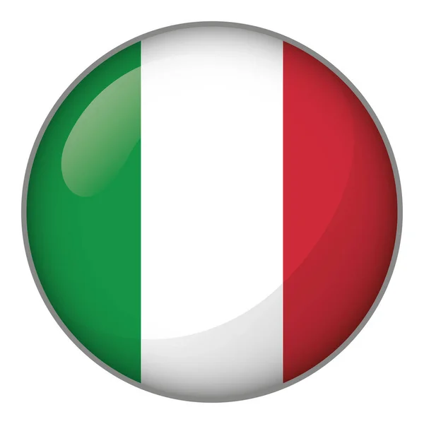 Symbol Für Runde Taste Italienische Flagge Ideal Für Kataloge Institutioneller — Stockvektor