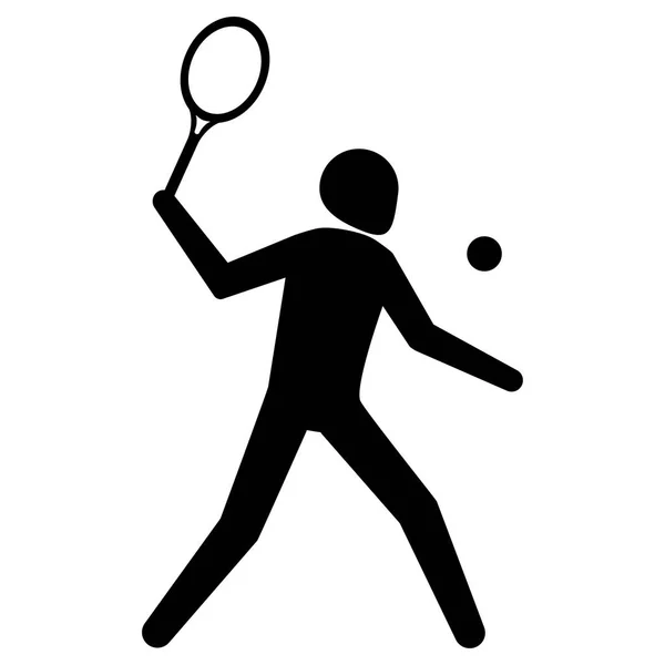 Illustration Tennis Sport Pictogram Racquetball Ideal Sports Institutional Materials — Stock Vector