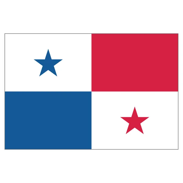 Bandera Panamá Ideal Para Catálogos Materiales Institucionales Geografía — Archivo Imágenes Vectoriales