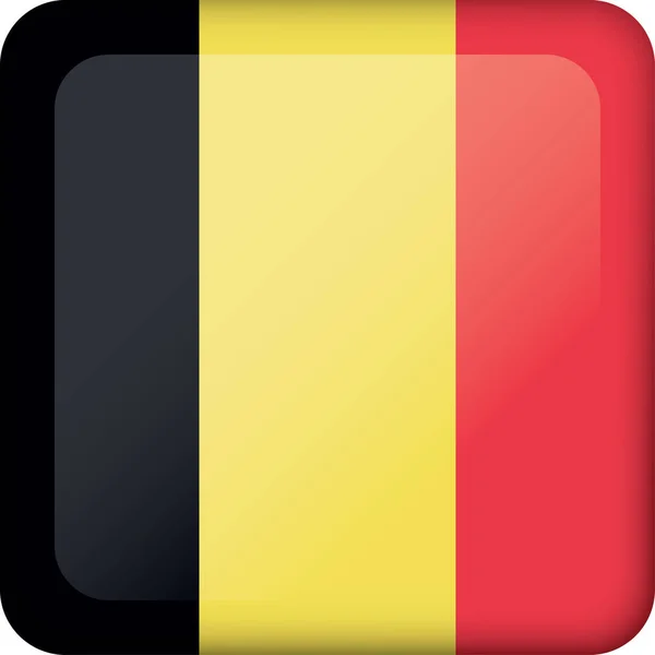 Icono Que Representa Bélgica Botón Cuadrado Ideal Para Catálogos Materiales — Archivo Imágenes Vectoriales