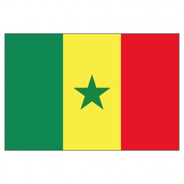 Resimde bayrağı Senegal. Kurumsal malzemeleri ve Coğrafya kataloglar için idealdir