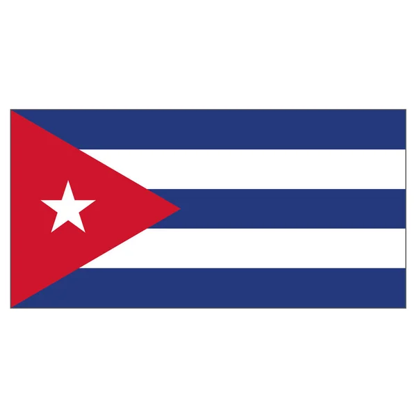 Bandera Ilustración Cuba Ideal Para Catálogos Materiales Institucionales Geografía — Archivo Imágenes Vectoriales