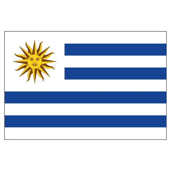 Bandera Uruguay Ideal Para Catálogos Materiales Institucionales Geografía — Archivo Imágenes Vectoriales