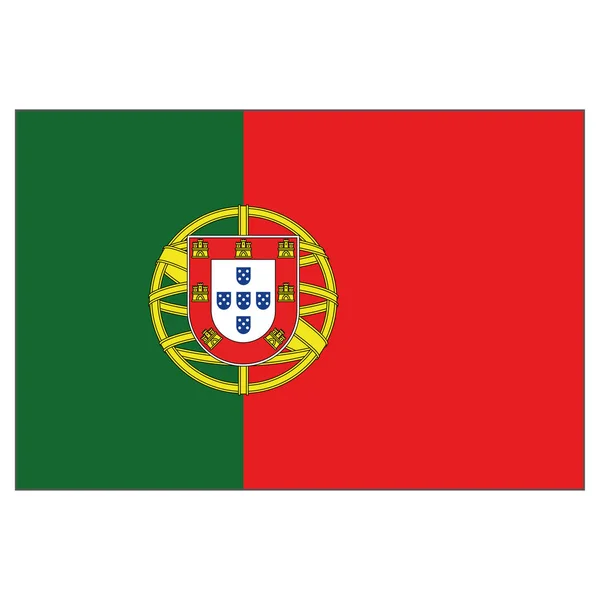 Bandera Portugal Ideal Para Catálogos Materiales Institucionales Geografía — Archivo Imágenes Vectoriales