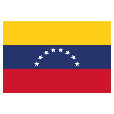 Venezuela illüstrasyon bayrağı. Kurumsal malzemeleri ve Coğrafya kataloglar için idealdir