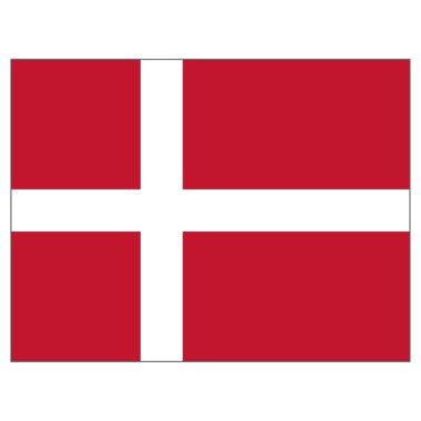 Danimarka bayrağı illüstrasyon. Kurumsal malzemeleri ve Coğrafya kataloglar için idealdir