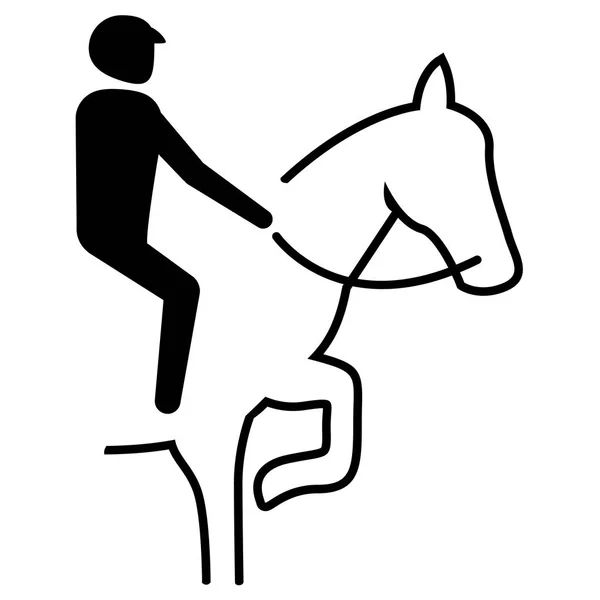 Illustration Représente Pictogramme Sportif Équestre Dressage Mode Marche Idéal Pour — Image vectorielle
