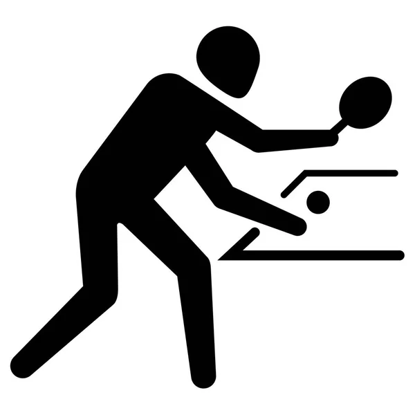 Illustrazione Raffigura Pittogramma Tennis Tavolo Sportivo Gioco Del Ping Pong — Vettoriale Stock