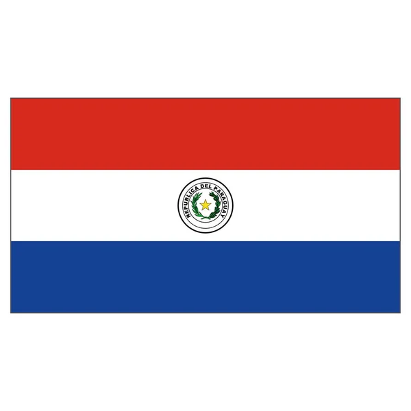Afbeelding Vlag Van Paraguay Ideaal Voor Catalogi Van Institutionele Materialen — Stockvector