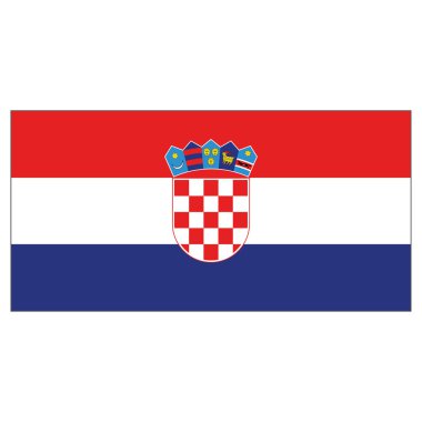 Hırvatistan bayrağı illüstrasyon. Kurumsal malzemeleri ve Coğrafya kataloglar için idealdir