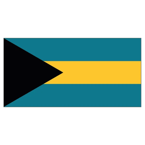 Иллюстрационный Флаг Багамов Идеально Подходит Каталогов Институциональных Материалов Географии — стоковый вектор