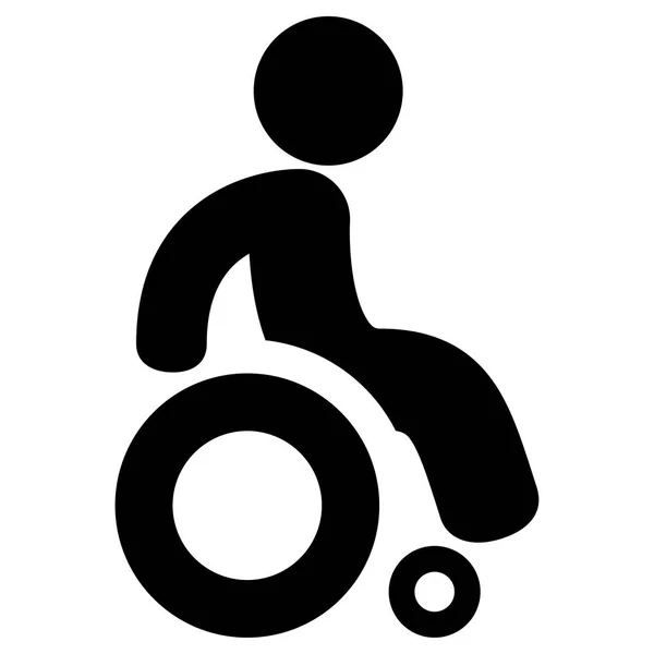Icon Pictogram Wheelchair Physical Deficient Ideal Catalogs Informational Institutional Material — Stock Vector