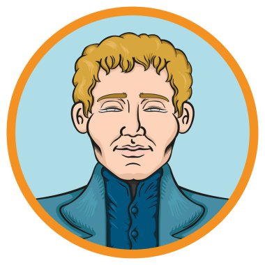 Görme engelliler için körler alfabesi okuma sisteminin mucidi Louis Braille. Eğitim ve kurumsal materyaller için ideal