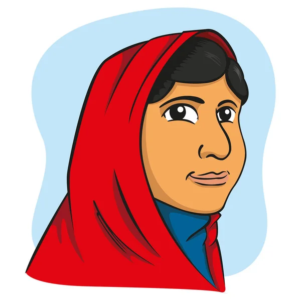 Illustration Representing Girl Hijab Middle East Arabic Indian Ideal Catalogs — ストックベクタ