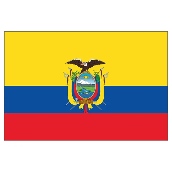 Ecuador Zászlójának Illusztrációja Ideális Intézményi Anyagok Földrajz Katalógusaihoz — Stock Vector