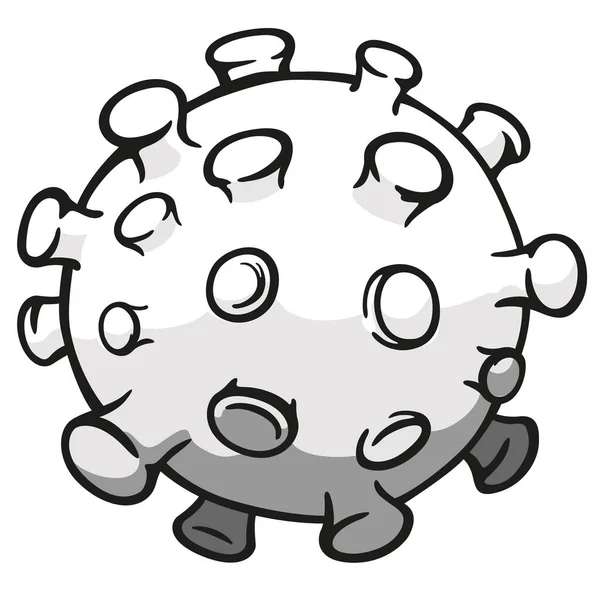 Cartoon Illustration Corona Virus Mikroorganismus Kterého Lidé Onemocní Covid H1N1 — Stockový vektor