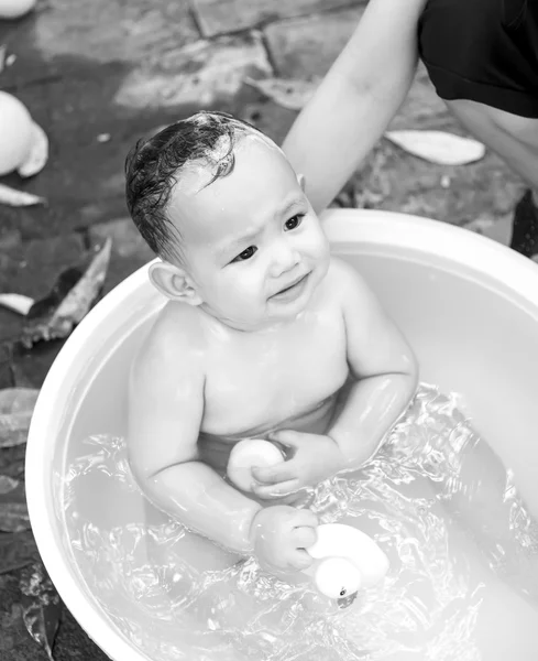 Regret ,Asian baby boy feeling regret and upset — Stock Photo, Image