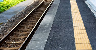 Dokunsal için kör kişi parke. 