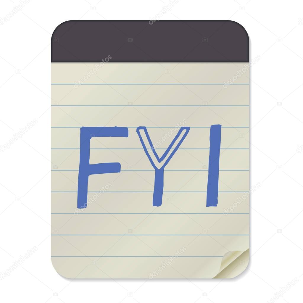FYI Lettering on Notebook Template
