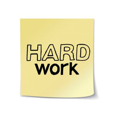 Zor iş yazı yapışkan not