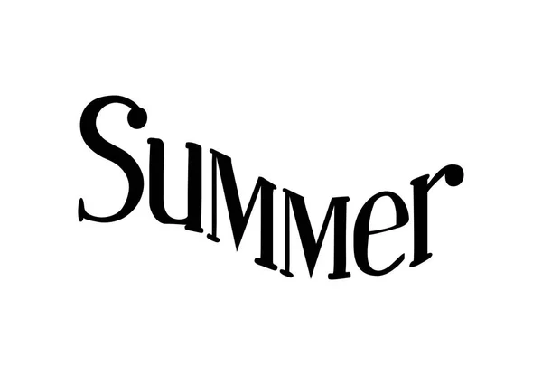 Summer Isolated Hand Drawn Lettering — Stock Vector