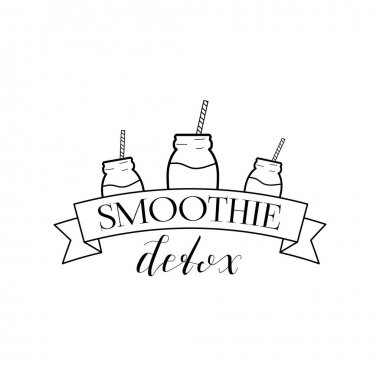 Güler yüzlü Detoks Logo izole