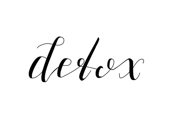 Detox- Tangan Terisolasi Menggambar Surat - Stok Vektor