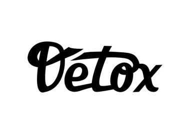 Beyaz arka plan üzerinde izole Detoks Logo.