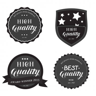 En kaliteli dizi yuvarlak amblemi