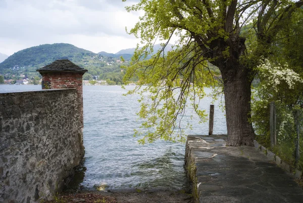 Весна Вид Тихий Lakesides Регіоні Озеро Орта Невелике Озеро Півночі — стокове фото