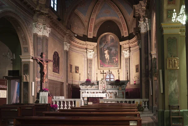 Innenansicht Der Kirche Des Heiligen Sebastian Von Serralunga Alba Einem — Stockfoto