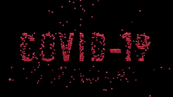 Wereldwijde Coranavirus Epidemie Covid Templete Naam Virus Renderen Achtergrond Rood — Stockvideo