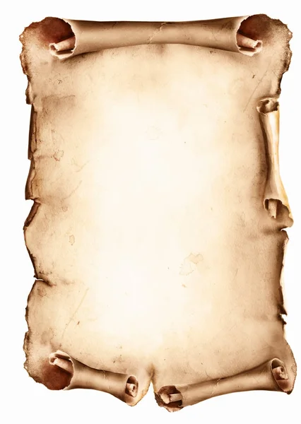 백 위에 분리 된 빈티지 종 이 두루마리 — 스톡 사진