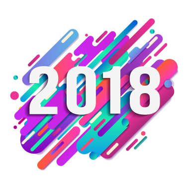 2018 mutlu yeni yıl tebrik kartı, kart tasarımı, afişi