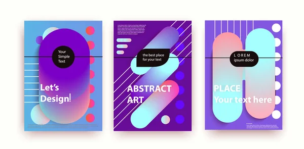 Abstrakte Kompositionen aus den abgerundeten Bändern, futuristische und moderne Farben. Vektorvorlagen für Poster, Banner, Flyer und Präsentationen. — Stockvektor
