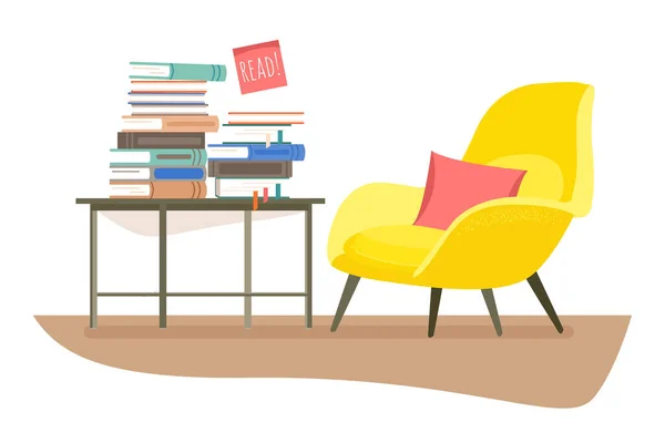 Kitaplığı. okumak için yer. okuma odası. Okula geri dön. öğrenci işyeri