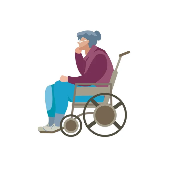 Les personnes handicapées dans le style des illustrations vectorielles. Jambe cassée — Image vectorielle