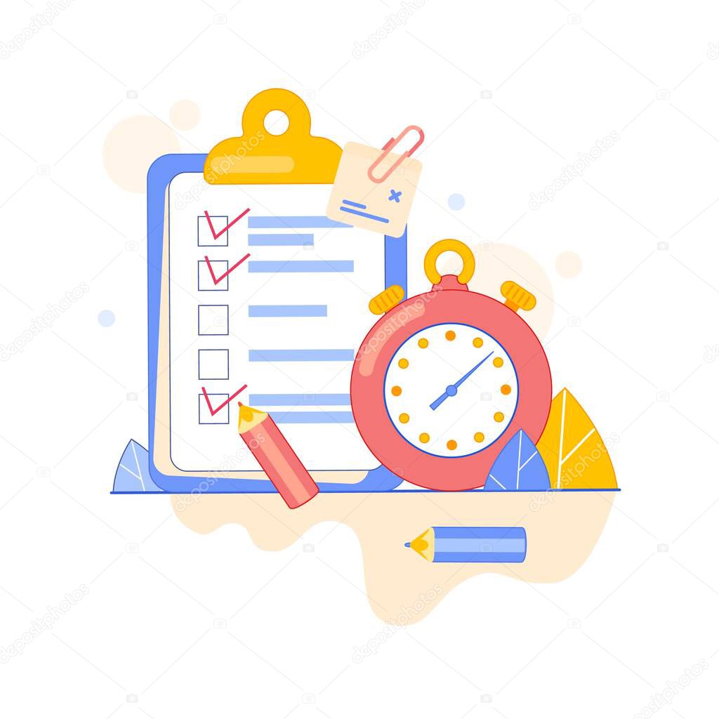 Checklist, to-do list vector illustration. List or notepad concept
