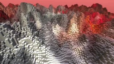 Soyut arkaplan, manzara, yer deformasyonu