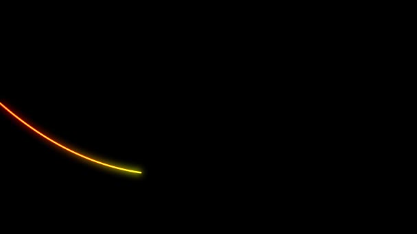 A tail of bright particles on a black background. — Stock video