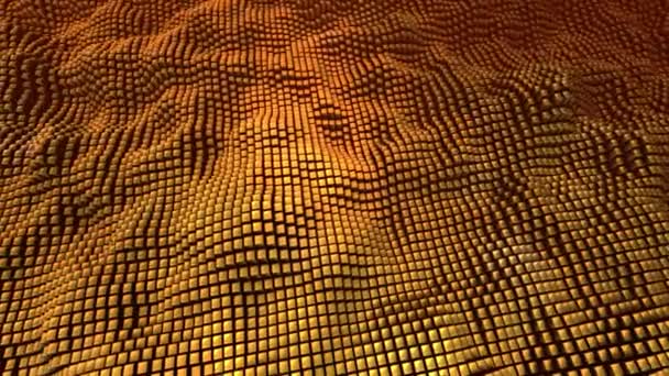 Abstract gold background, surface transformation — ストック動画