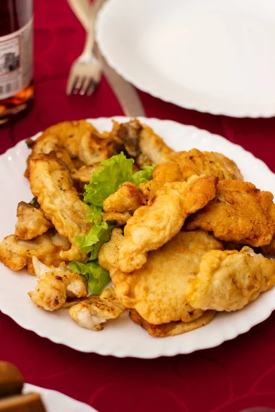 Dish Chicken Batter — Stock Photo, Image