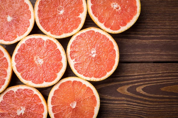 Grapefruits Wooden Table Food Background — Stock Photo, Image