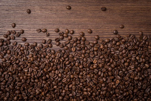 Kaffebønner Bakgrunn Lukk – stockfoto