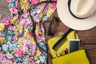 Casual Bayan giyim ve Aksesuar ahşap tablo