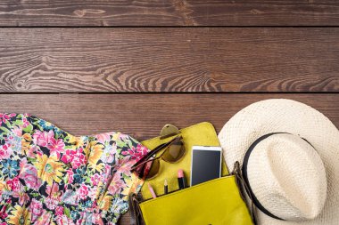 Casual Bayan giyim ve Aksesuar ahşap tablo