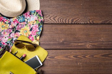 Casual Bayan giyim ve Aksesuar ahşap tablo