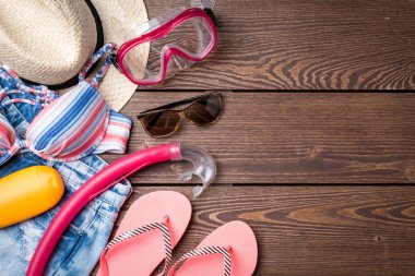 Kadın yaz giysileri arka plan