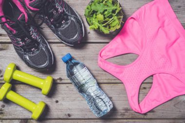 Kadın arka plan. Üstten Görünüm